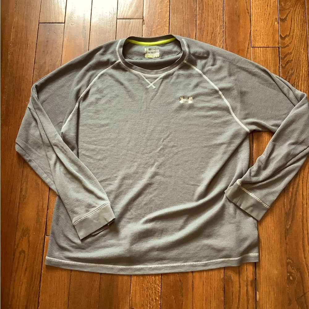 2X - UA gray waffle long sleeve shirt